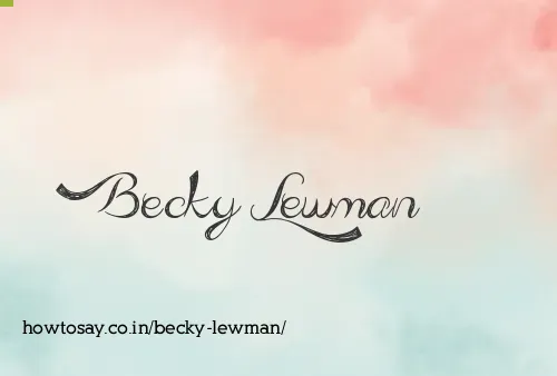Becky Lewman