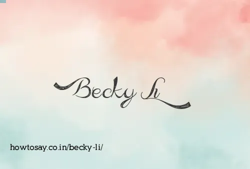 Becky Li