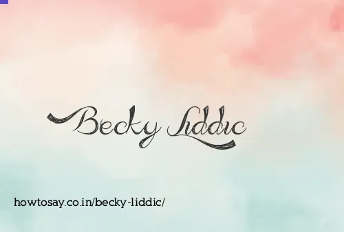 Becky Liddic