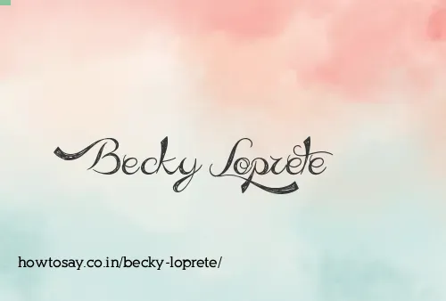 Becky Loprete