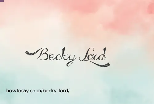 Becky Lord