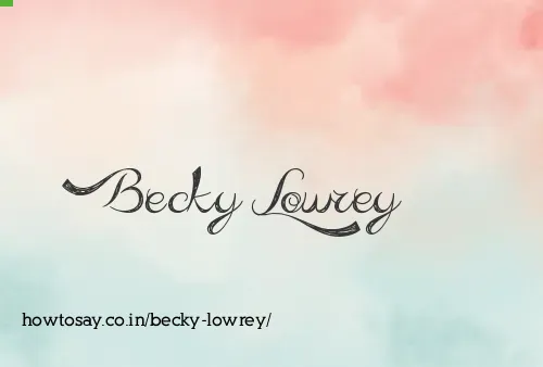 Becky Lowrey