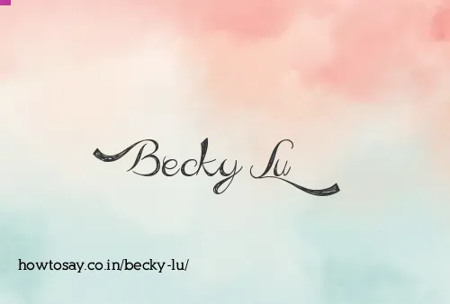 Becky Lu