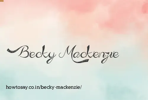 Becky Mackenzie