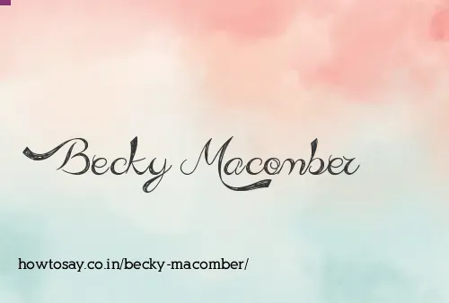 Becky Macomber
