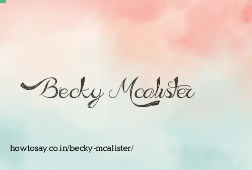 Becky Mcalister