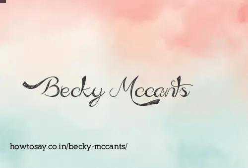 Becky Mccants