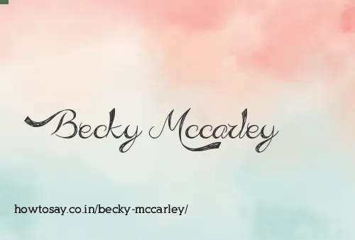Becky Mccarley