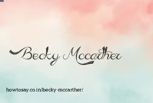 Becky Mccarther