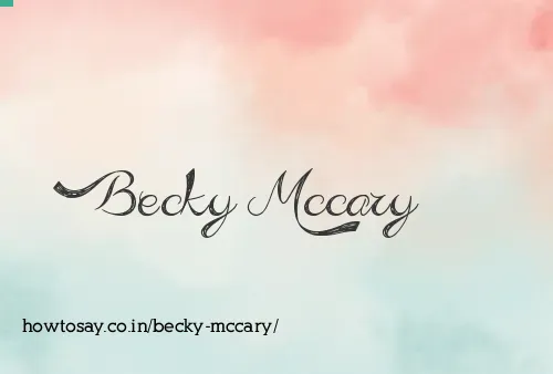 Becky Mccary