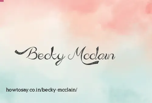 Becky Mcclain