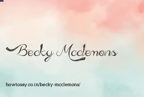 Becky Mcclemons