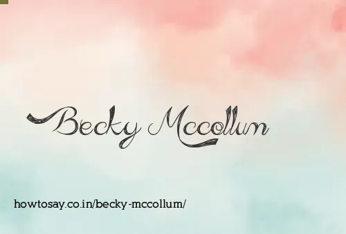 Becky Mccollum