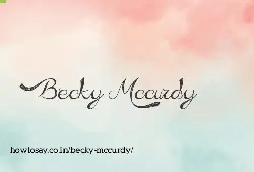 Becky Mccurdy
