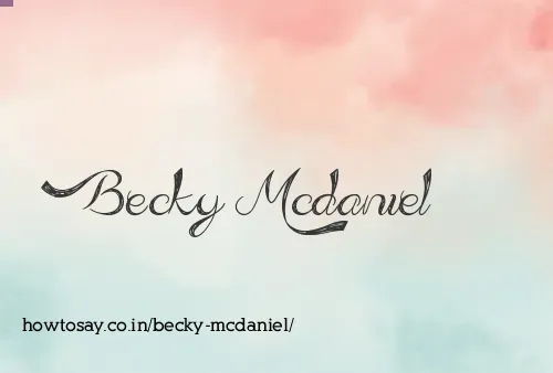 Becky Mcdaniel