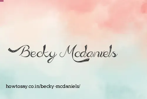 Becky Mcdaniels