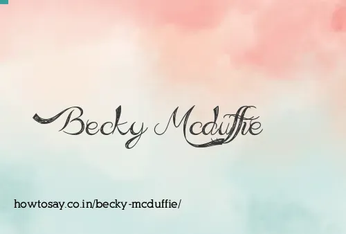 Becky Mcduffie