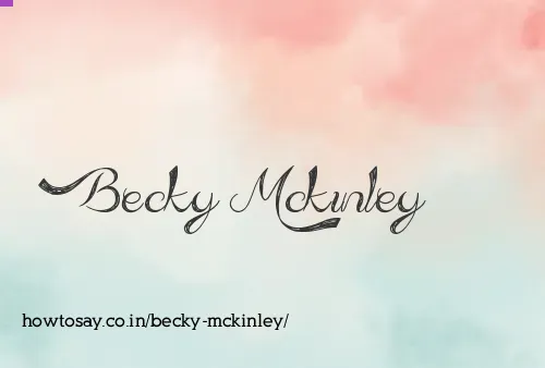 Becky Mckinley