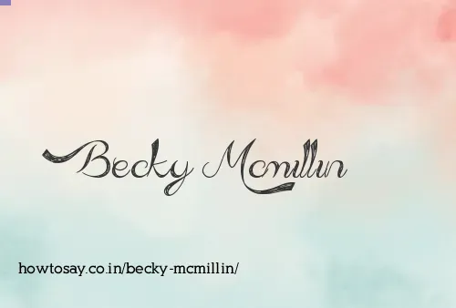 Becky Mcmillin