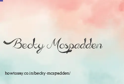 Becky Mcspadden