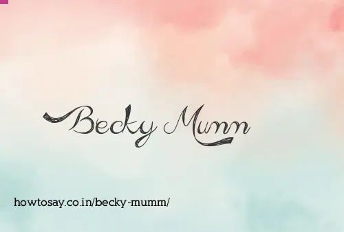 Becky Mumm