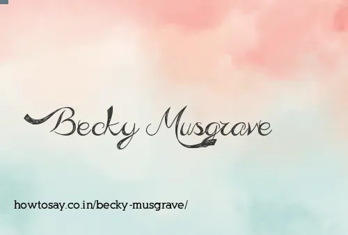 Becky Musgrave