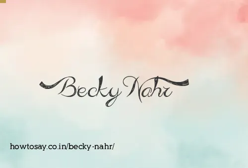 Becky Nahr