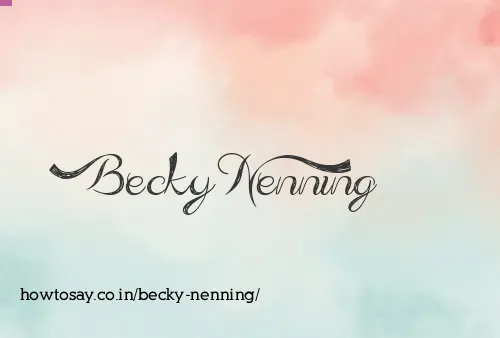 Becky Nenning