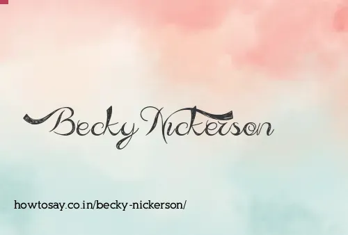 Becky Nickerson