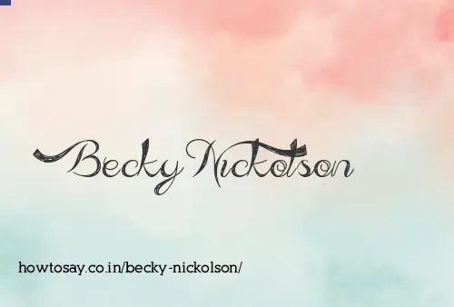 Becky Nickolson