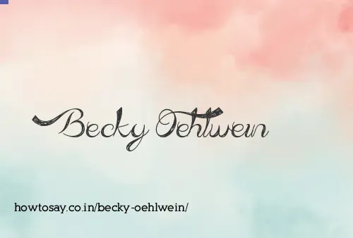 Becky Oehlwein