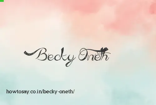 Becky Oneth