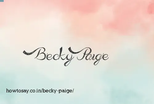 Becky Paige