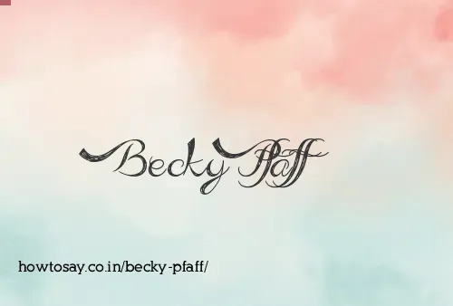 Becky Pfaff