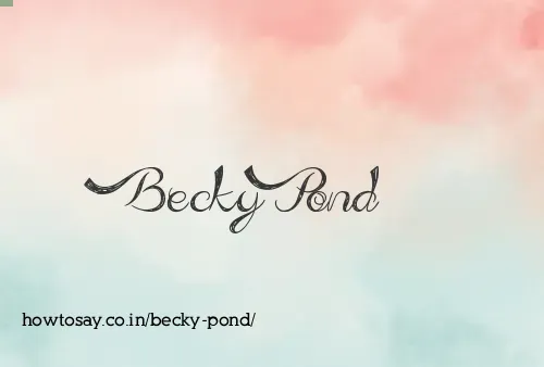 Becky Pond