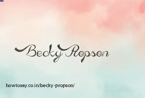 Becky Propson
