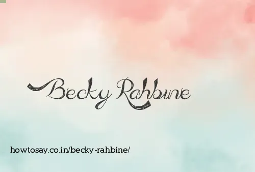 Becky Rahbine