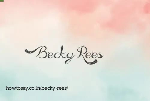 Becky Rees
