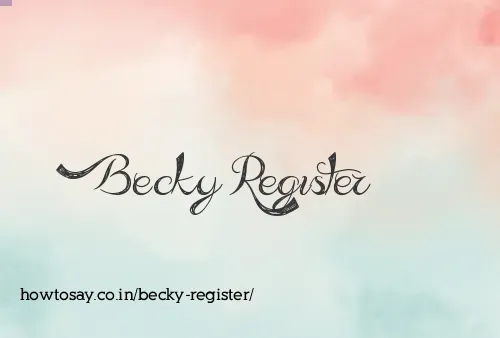 Becky Register