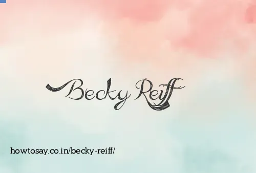 Becky Reiff