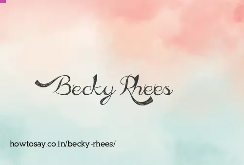 Becky Rhees