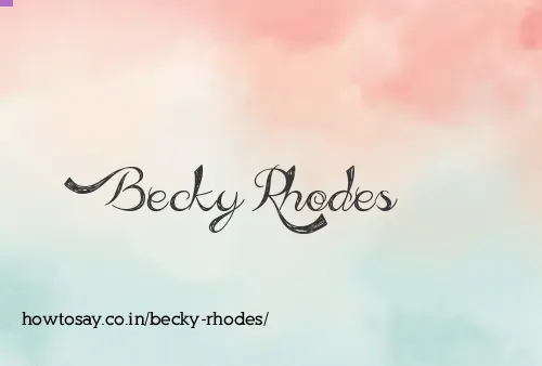 Becky Rhodes