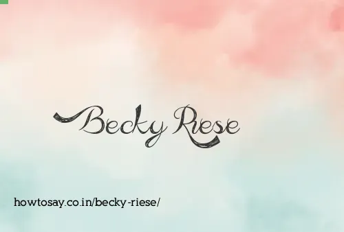 Becky Riese