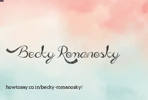 Becky Romanosky