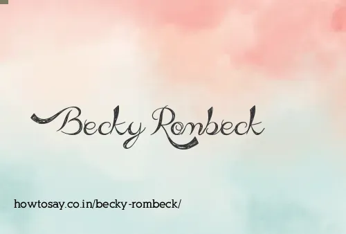 Becky Rombeck