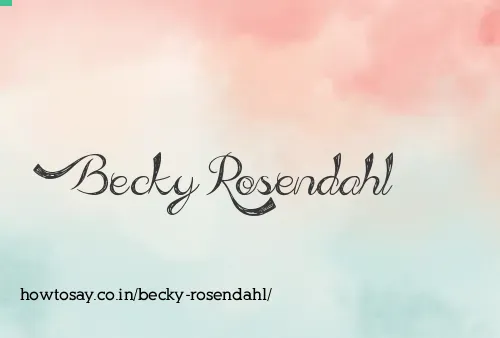 Becky Rosendahl
