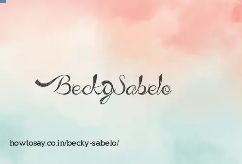 Becky Sabelo