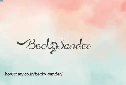 Becky Sander