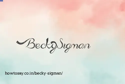 Becky Sigman