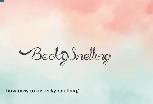 Becky Snelling